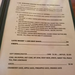 Tail'Gators Bar, Grill and Daiquiris - Menu