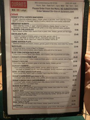 Menu photo 7 Duran Central Pharmacy Albuquerque, NM