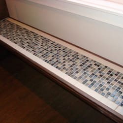 Dubuque Furniture & Flooring - And he installed the same tiles in my custom made bench to match the backsplash, beautiful!!!