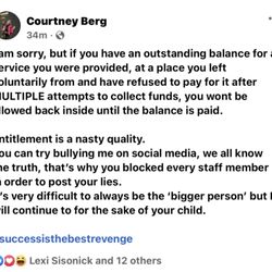 The California All Stars Las Vegas - Her unprofessional, unnecessary response. I never said her business namem I never refused to pay, I never blocked staff members. Lies....