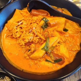 Moobongri Soondae - Rose tteokbokki with ramen - Korean Near Me - San Gabriel, California
