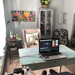 Jen Cosmas, Psy.d - Clients sit in front of a computer with sensors lightly pasted to strategic places on their scalp.