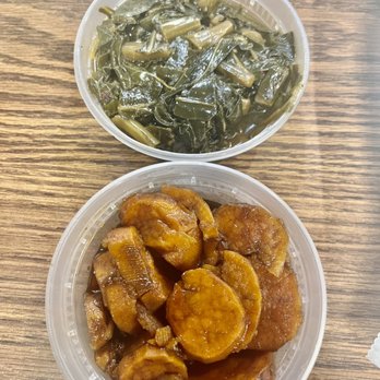 Nzinga's Kitchen - Yams and spicy collards - Breakfast & Brunch Near Me - Durham, North Carolina