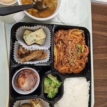 Jin Doshirak - #4 Spicy Pork Belly: not very spicy, definitely a lot of delicious food. - Korean Near Me - Louisville, Kentucky Jin Doshirak - #4 Spicy Pork Belly: not very spicy, definitely a lot of delicious food. - Korean Near Me - Louisville, Kentucky