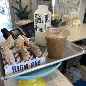 High-Pie - Strawberry rhubarb pies, Apple pies, boxed water and the buzz the tower coffee - Themed Cafes Near Me - Oceanside, California