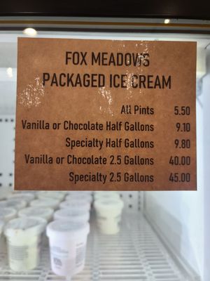 Menu photo 3 Fox Meadows Creamery Ephrata, PA