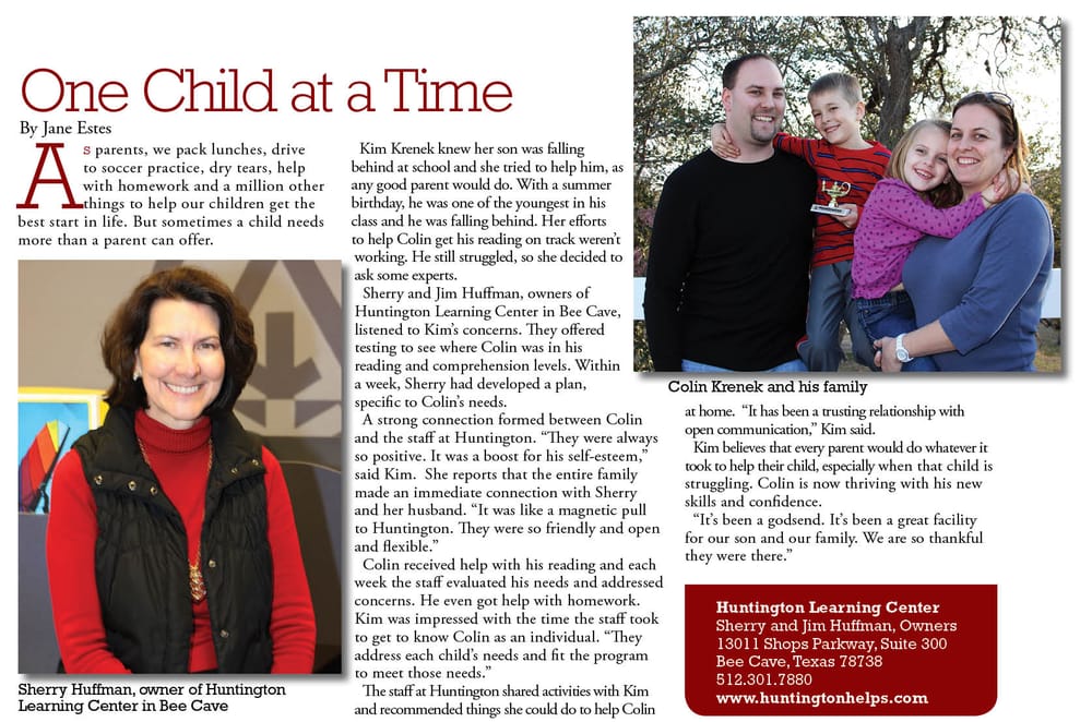 Huntington Learning Center - reading tutor in Bee Cave, TX