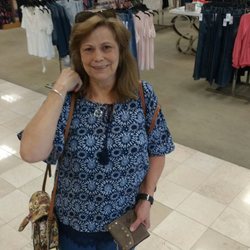 Dillard's - My wife with her new purse and wallet.