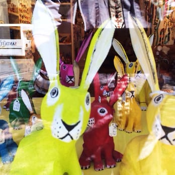 GOOD FOLK - Rabbits by Joe Ortega at Davis Mather Folk Art Gallery, one block off NW corner of Plaza. - Art Galleries Near Me - Santa Fe, New Mexico