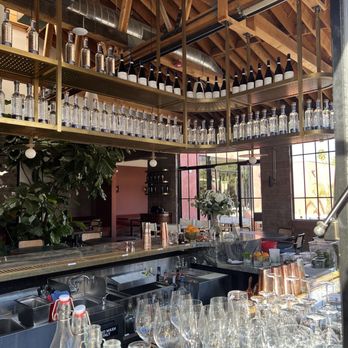 Mariscos Za Za Za - a bar filled with empty wine glasses - Seafood Near Me - Los Angeles, California