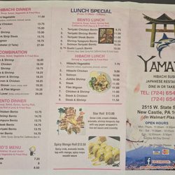 Yamato Hibachi Sushi New Castle - Updated Menu