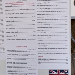 El Pescador - Menu