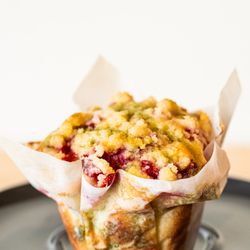 Matcha strawberry muffin