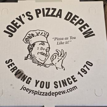 Joey's Pizza Depew - Love seeing the Joey's Pizza-branded pizza box! - Pizza Near Me - Depew, New York Joey's Pizza Depew - Love seeing the Joey's Pizza-branded pizza box! - Pizza Near Me - Depew, New York