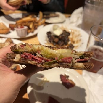 Blue Star Brewing - Reuben Sandwich is sad with 6 slices of corned beef - Venues & Event Spaces Near Me - San Antonio, Texas
