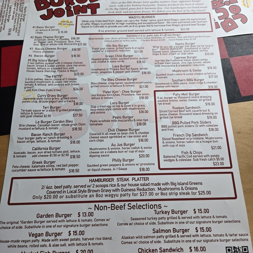 Hilo Burger Joint - Humongous menu! - Burgers Near Me - Hilo, Hawaii Hilo Burger Joint - Humongous menu! - Burgers Near Me - Hilo, Hawaii