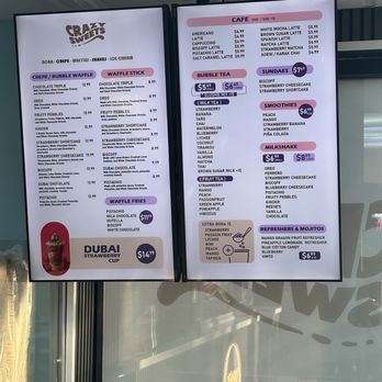 Crazy Sweets - Current menu - Bubble Tea Near Me - Lackawanna, New York