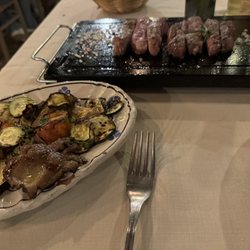 Ceralacca Ristorante Steakhouse - Das Gemüse als Beilage war perfekt und sehr lecker. Das Entrecôte auf heißem Stein schmeckte sehr gut.