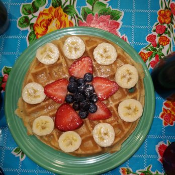The Flying Biscuit Cafe - Yummy Waffle with fresh fruit. - Southern Near Me - Charlotte, North Carolina The Flying Biscuit Cafe - Yummy Waffle with fresh fruit. - Southern Near Me - Charlotte, North Carolina