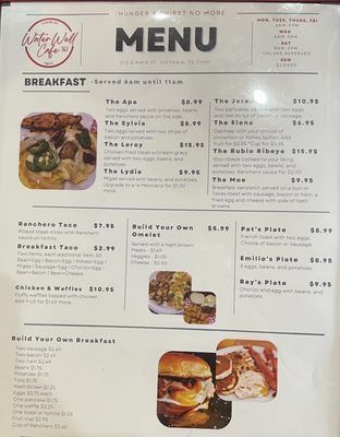 Menu photo 7 The Water Well Cafe Victoria, TX