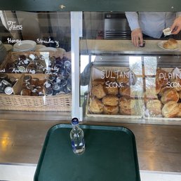 Inside - scone and jam options Inside - scone and jam options