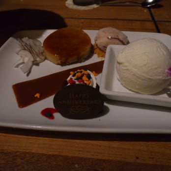 Ama Ama Restaurant - Dessert for meal for 2 and anniversary red velvet cupcake and Gelato they gave us extra with it.Ate every bit.So enjoyable. - New American Near Me - Kapolei, Hawaii