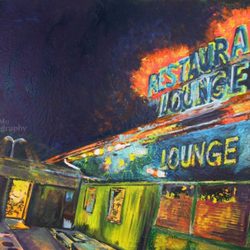 Nelle's Restaurant - Oil painting of exterior lounge/Nelle's Restaurant
