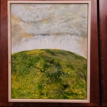 Antoinette Hatfield Hall - 10/12/2023 - 'Wild Spaces' exhibit though out the lobby. 20 x 16 Encaustic on Panel by Linda Robertson, called 'Darkness Never Lasts'. - Performing Arts Near Me - Portland, Oregon
