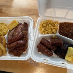 Last Bite BBQ - 3 meat plate and 2 meat plate