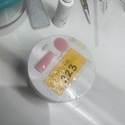 Vip Nails - The color pink acrylic. They had 3 or 4 options