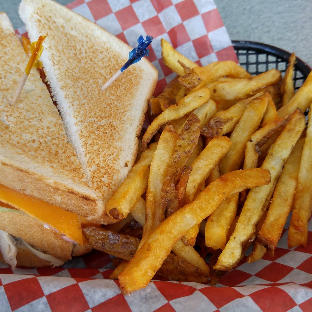 Old School Diner - Clubhouse sandwich with fries - Diners Near Me - Vegreville, Alberta Old School Diner - Clubhouse sandwich with fries - Diners Near Me - Vegreville, Alberta