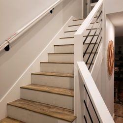Pinnacle Home Services - stair trim out after