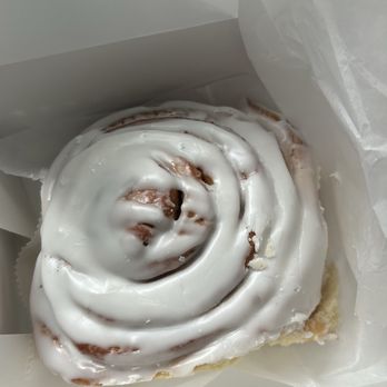 Round Rock Donuts - Cinnamon roll! We didn't get it warm... so we took it home to heat up later. - Bakeries Near Me - Round Rock, Texas