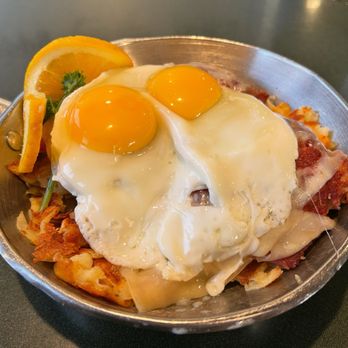 Flappy Jack's Pancake House - But it gives me thrills to wind you up Chicago Skillet (Corned Beef Hash, Swiss Cheese, and Sunny-Side Eggs over Hash Browns w/ sourdough - Pancakes Near Me - Orange, California Flappy Jack's Pancake House - But it gives me thrills to wind you up Chicago Skillet (Corned Beef Hash, Swiss Cheese, and Sunny-Side Eggs over Hash Browns w/ sourdough - Pancakes Near Me - Orange, California