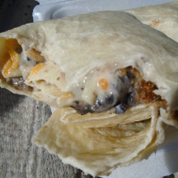 Casa Rio Tex Mex Restaurant - Burrito with ground beef, black beans, & queso cheese sauce - yum! - Mexican Near Me - Anoka, Minnesota