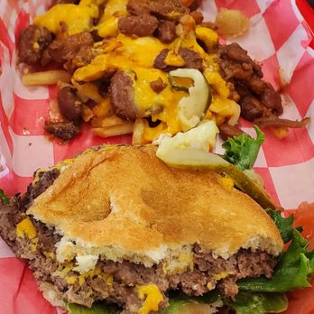 Steak 'n Shake - Burger with chili cheese fries - Burgers Near Me - Victorville, California