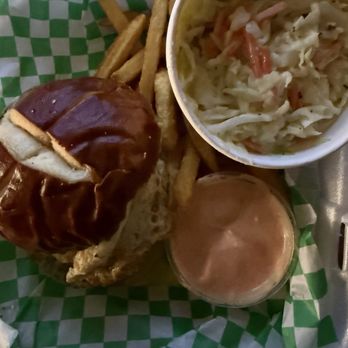 5-8 Grill & Bar - Lucy's Sunny Side with fried and side of coleslaw. - Burgers Near Me - Champlin, Minnesota 5-8 Grill & Bar - Lucy's Sunny Side with fried and side of coleslaw. - Burgers Near Me - Champlin, Minnesota