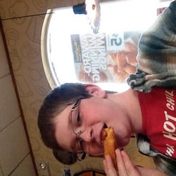 Pizza Hut - Eating pizza!