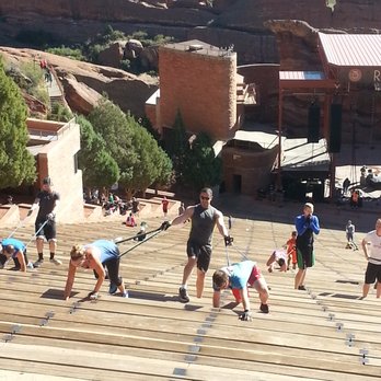 Red Rocks Amphitheatre - One of the more interesting work out routines I've seen here. - Music Venues Near Me - Morrison, Colorado