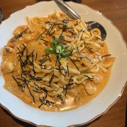 Kimchi Kimchi Udon Carbonara the only thing that was good Kimchi Kimchi Udon Carbonara the only thing that was good
