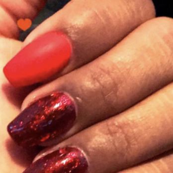 Gem Nail Bar - Holiday red matte - Nail Salons Near Me - Long Beach, California Gem Nail Bar - Holiday red matte - Nail Salons Near Me - Long Beach, California