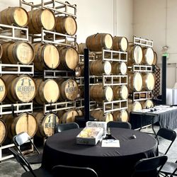 Henebery Spirits - Barrel room in the back