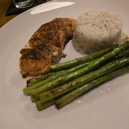 Salmon...This is a scratch kitchen so you get it exactly how you want. This without the terraki glaze sauce, which is a above in a cup. Salmon...This is a scratch kitchen so you get it exactly how you want. This without the terraki glaze sauce, which is a above in a cup.