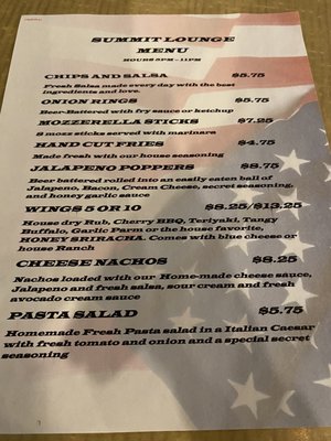 Menu photo 2 Summit Lounge Layton, UT