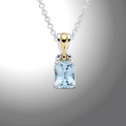 The Little Jewel - Aquamarine Pendant by Colore