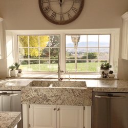 Echelon Tile and Stone - Custom granite sink to match customer's countertops