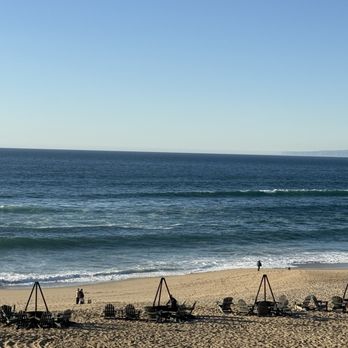 The Sanctuary Beach Resort - View from our suite. Fire gets lit about 30 minutes before sunset. - Resorts Near Me - Marina, California