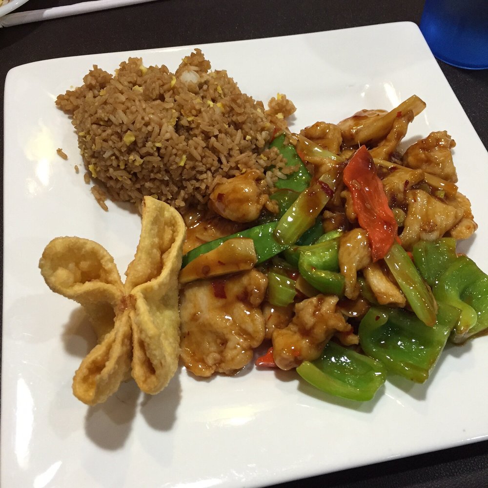 China Rose - Szechuan Chicken lunch special, also includes a soup. - Chinese Near Me - Overland Park, Kansas China Rose - Szechuan Chicken lunch special, also includes a soup. - Chinese Near Me - Overland Park, Kansas