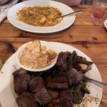 The Black Cow - Shrimp & grits // Steak tips, pineapple casserole - American Near Me - Columbus, Georgia