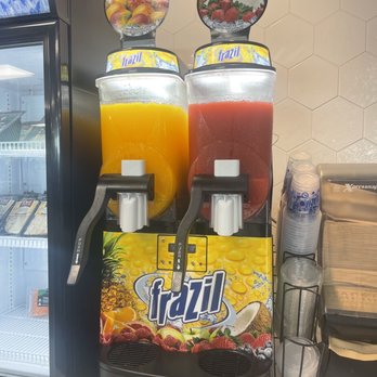 Glades Cafe - Frazil's Tigers Blood and Simply Mango slushy machine. Might have to give one of them a try - Sandwiches Near Me - Ochopee, Florida Glades Cafe - Frazil's Tigers Blood and Simply Mango slushy machine. Might have to give one of them a try - Sandwiches Near Me - Ochopee, Florida